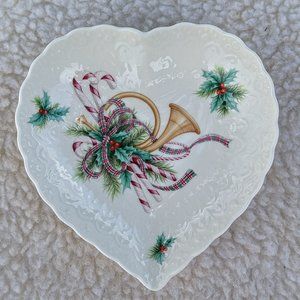 Mikasa Jubilation French Horn/Holly trinket dish